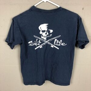 Salt Life Boys T-shirt Size M Blue DQ29